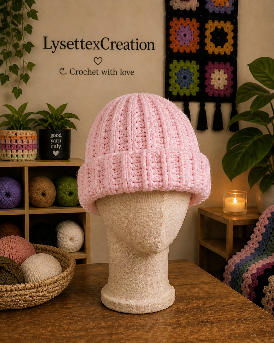 Handmade crochet beanie